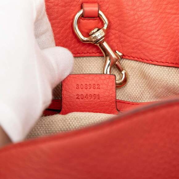 GUCCI Red Leather Shoulder Bag - Picture 7 of 7
